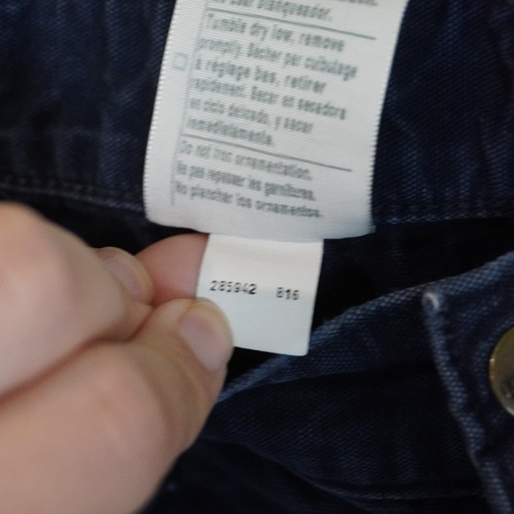 Carhartt Men's Loose Fit Dark Wash Carpenter Jeans 34x30 RN 14806 - Picture 6 of 8